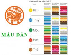 Tuổi Mậu Dần hợp với màu gì và kỵ màu sắc nào nhất ?