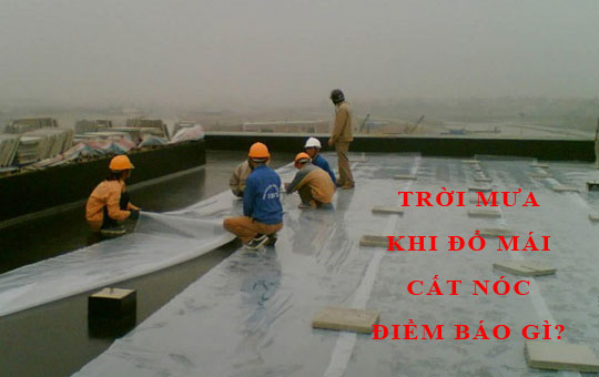 Đổ mái nhà, lợp mái, cất nóc nhà gặp trời mưa là điềm báo cát hung gì?