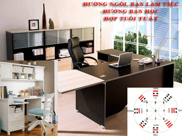 Phong thuỷ phòng làm việc, hướng bàn làm việc, hướng ngồi cho tuổi Tuất