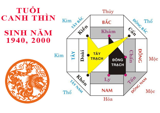 Sinh năm 2000 Canh Thìn hợp hướng nào?