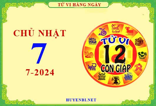 Xem tử vi ngày 7/7/2024 chủ nhật của 12 con giáp chi tiết nhất