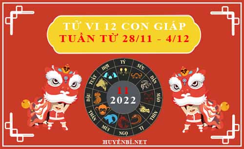 Tử vi tuần mới từ ngày 28/11/2022 - 4/12/2022 của 12 con giáp chi tiết nhất